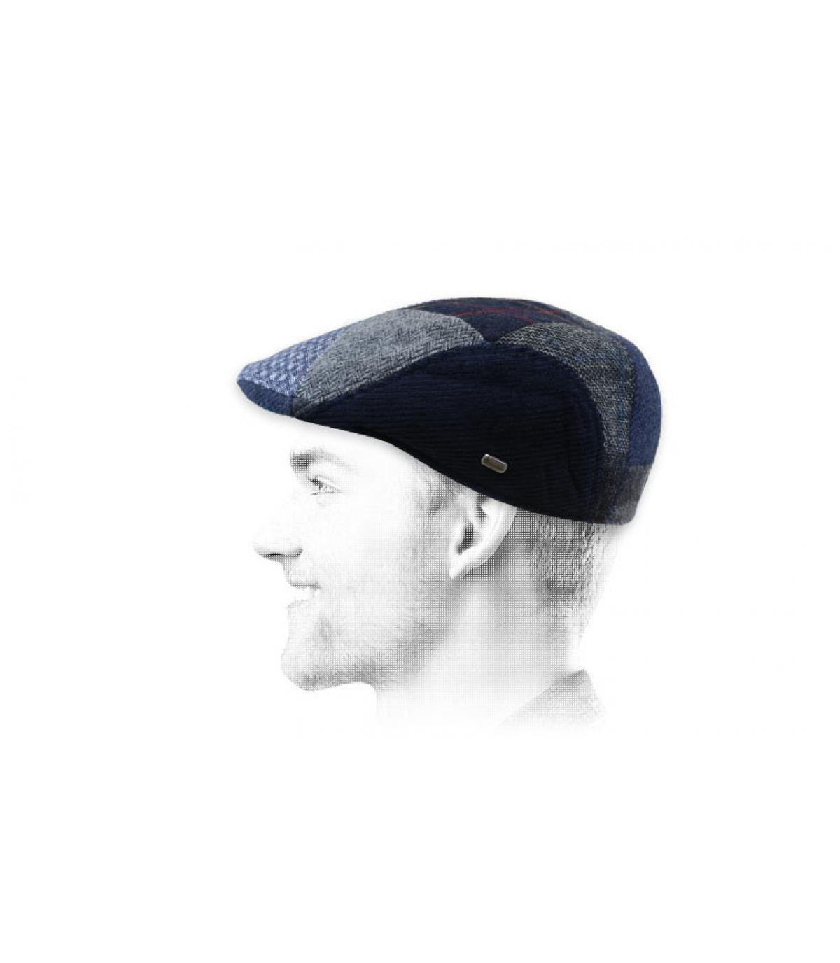 gorra patchwork azul lana Exeter Charleston blue gorra patchwork azul lana Exeter Charleston blue